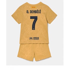 Baby Fußballbekleidung Barcelona Ousmane Dembele #7 Auswärtstrikot 2022-23 Kurzarm (+ kurze hosen)
